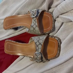 Coach Slide Sandles 9B Brown